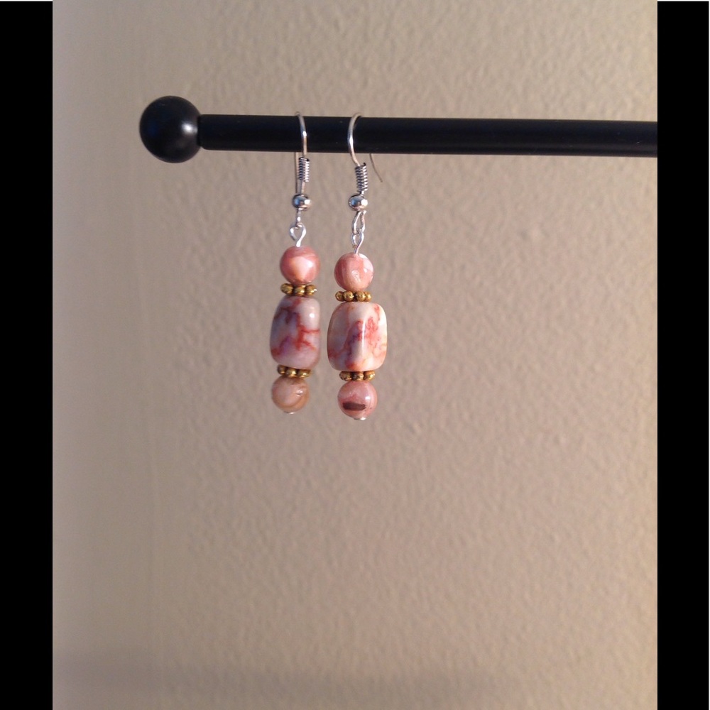 Orange/cream earring