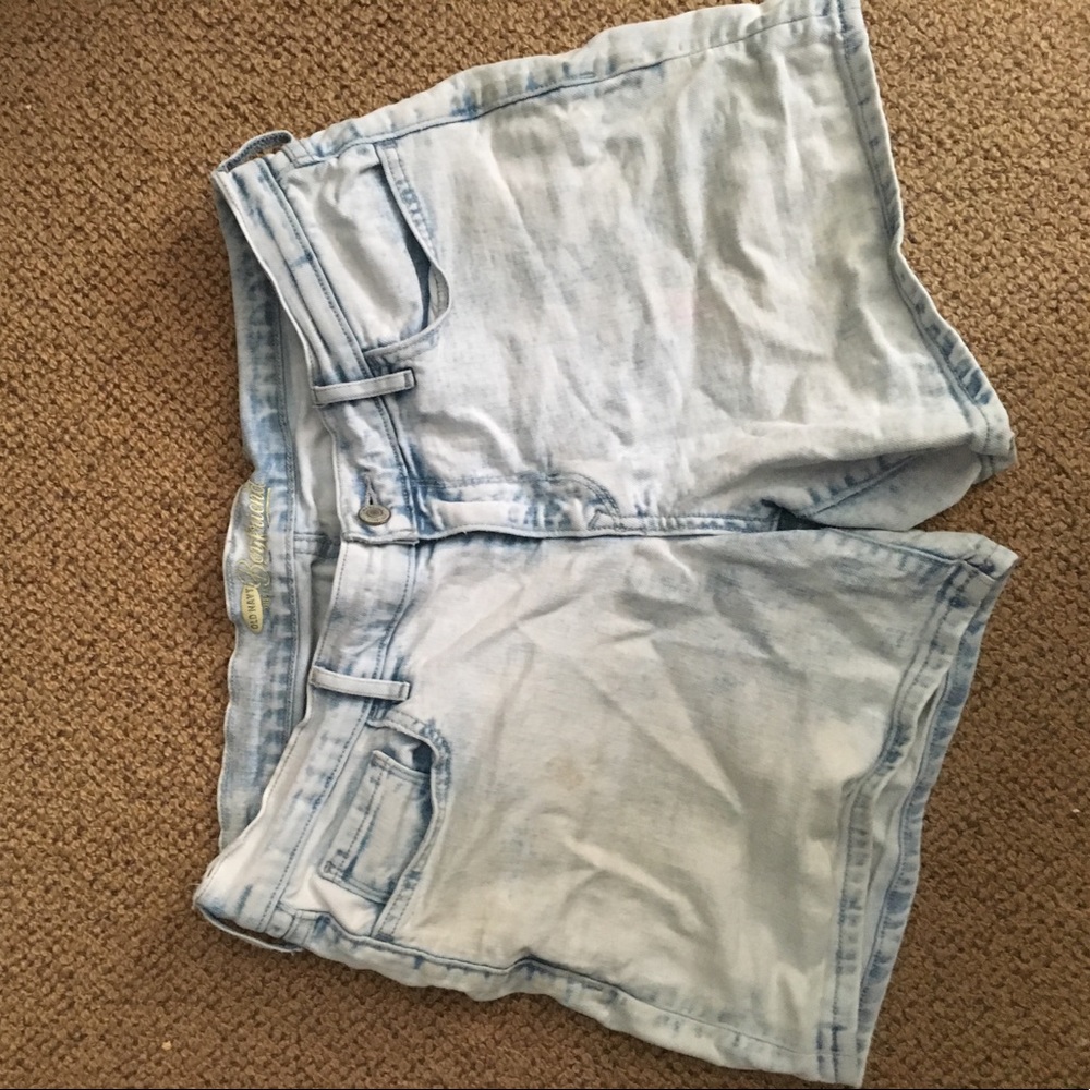 Denim blue jean shorts
