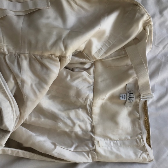 Tibi Cream Strapless Dress Sz 2 - Picture 3 of 4