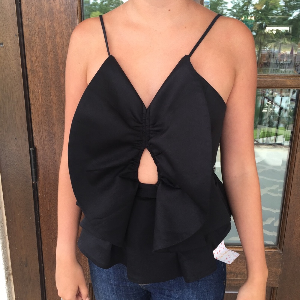 C/MEO Collective ruffle little world top