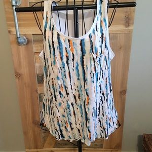 Multi colored striped tank