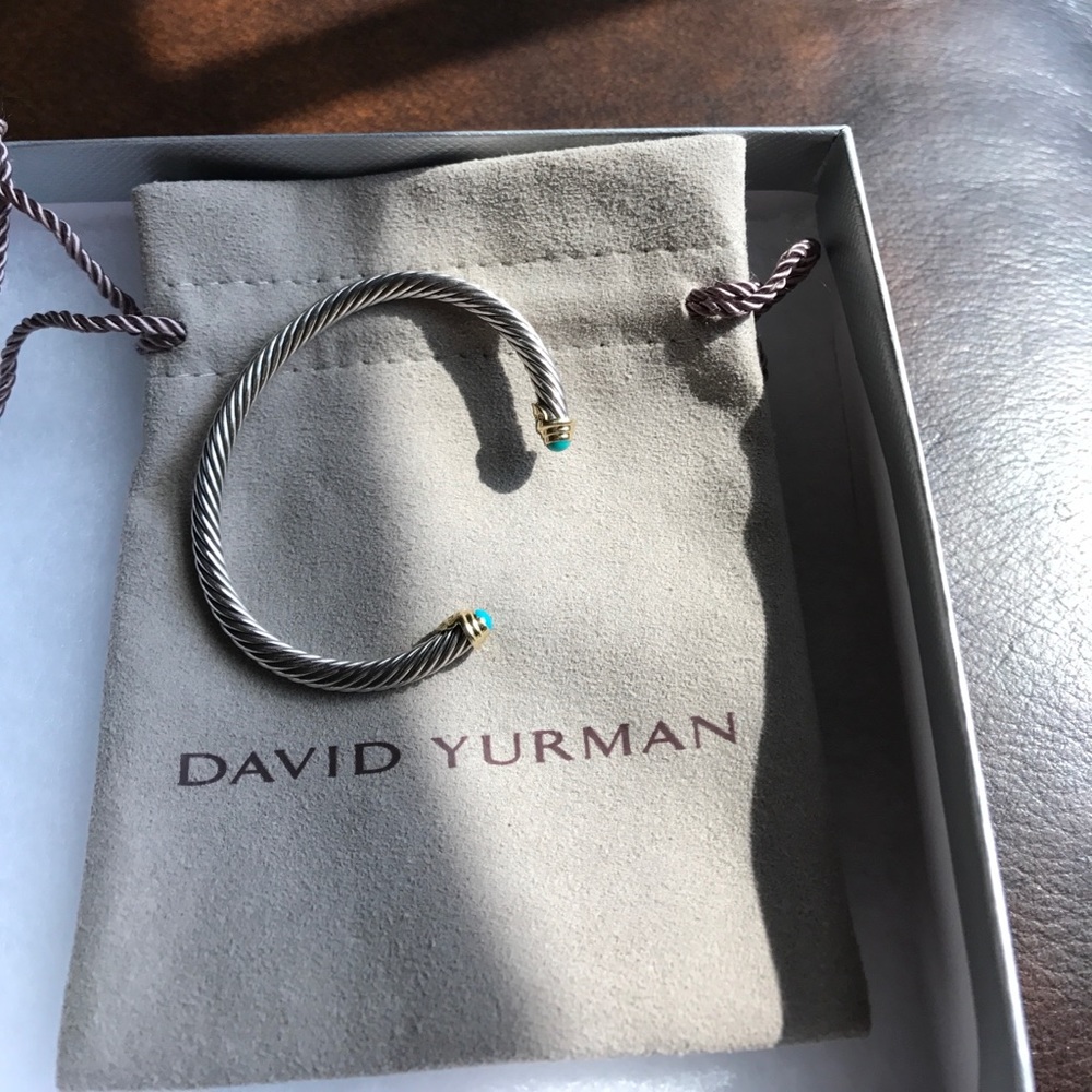 David Yurman Turquoise 18k bracelet 4mm-small