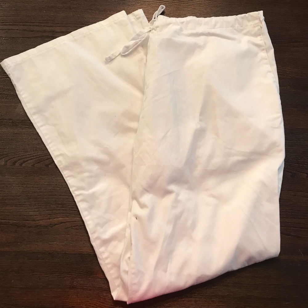 White scrub pants.