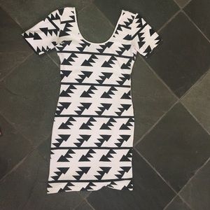 Tribal print tight dress