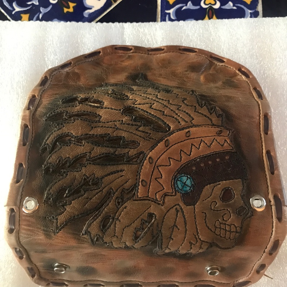 Biker Rocker trifold Wallet - Picture 5 of 8