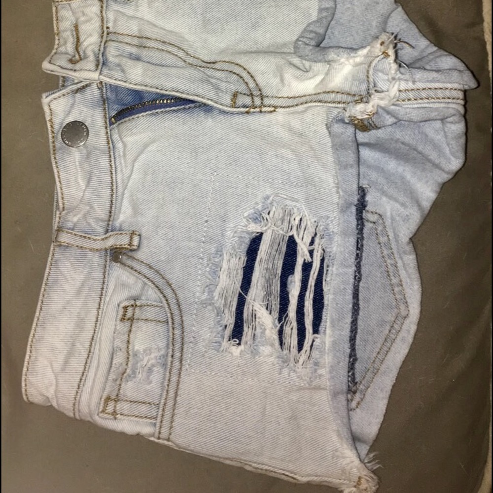 High rise jean shorts