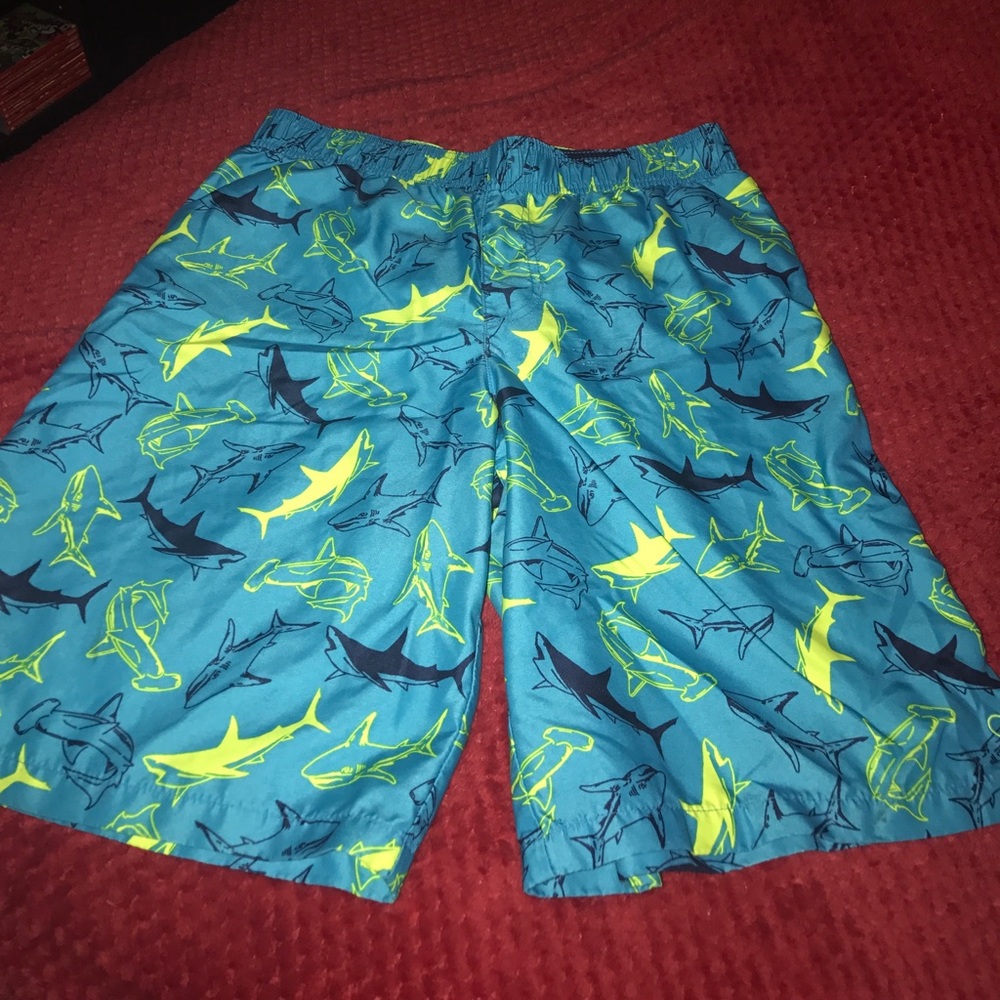 Boys swimming trunks and matching shirt