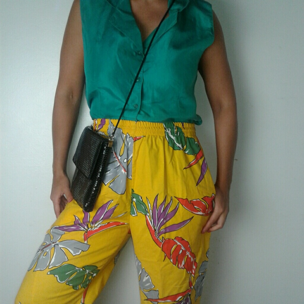 Vintage SOLD High-waisted Cotton Easy Pants - Picture 2 of 7