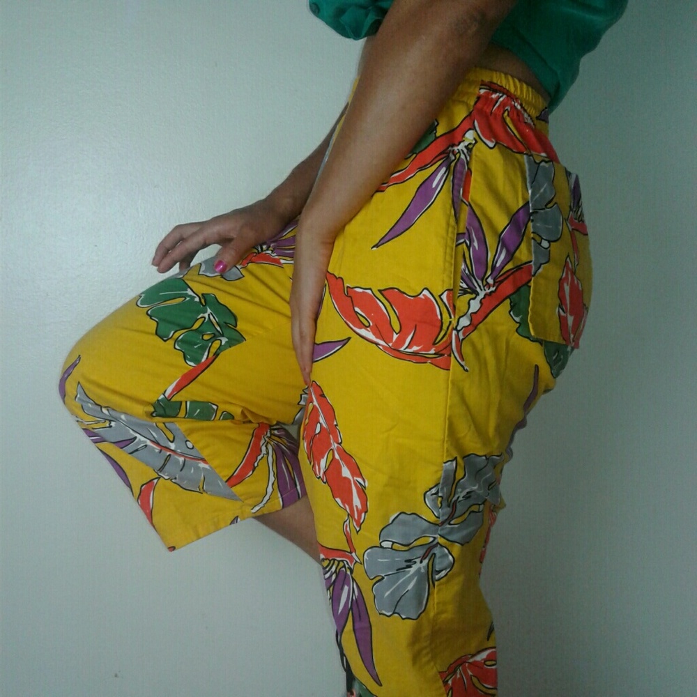 Vintage SOLD High-waisted Cotton Easy Pants - Picture 1 of 7