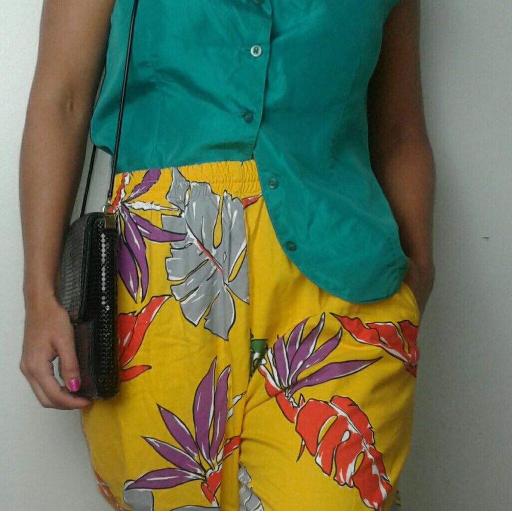 Vintage SOLD High-waisted Cotton Easy Pants - Picture 5 of 7