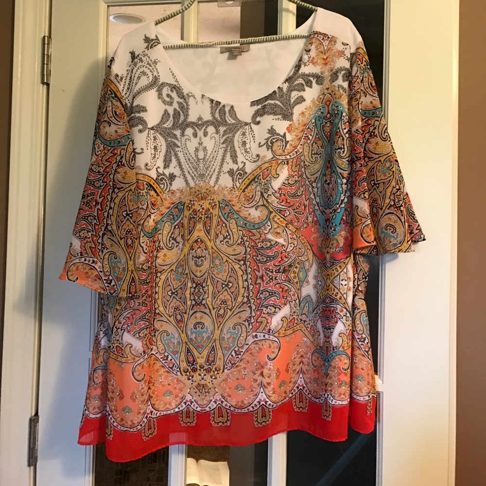 Roz & Ali lined silky feel shirt