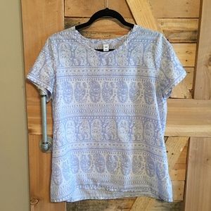 Women's multi pattern top