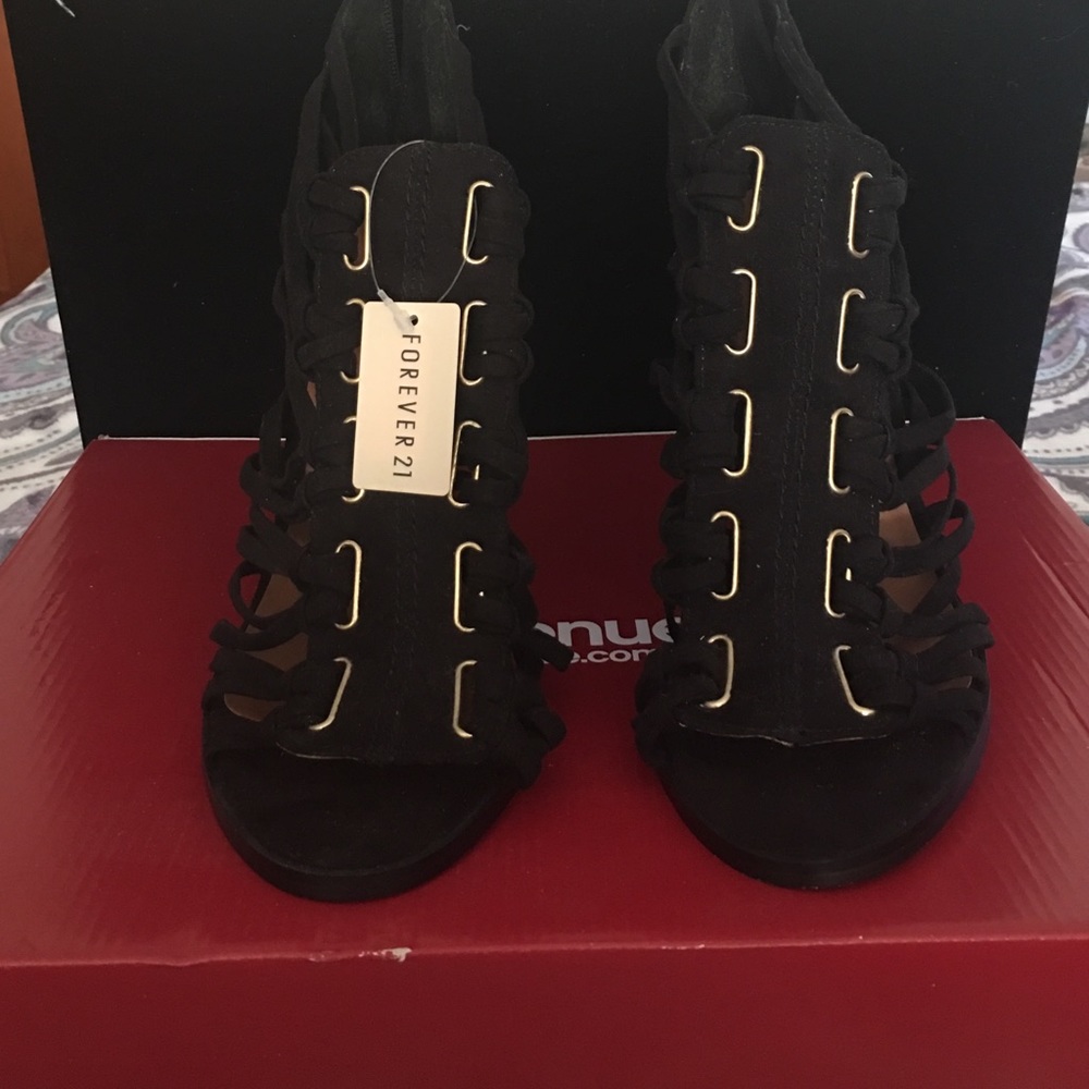 Black Suede High Heels