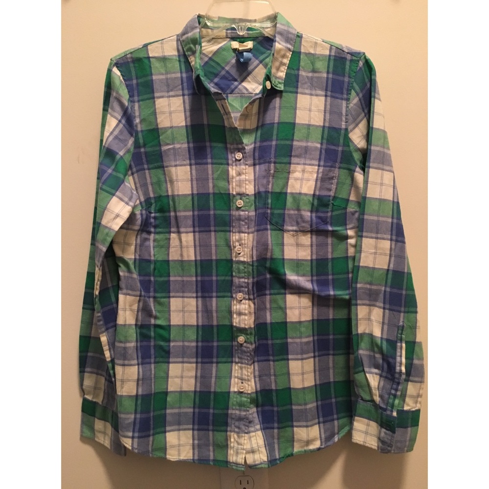 J Crew Plaid Button Down