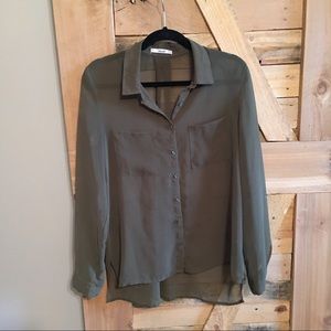 Women's sheer long sleeve top