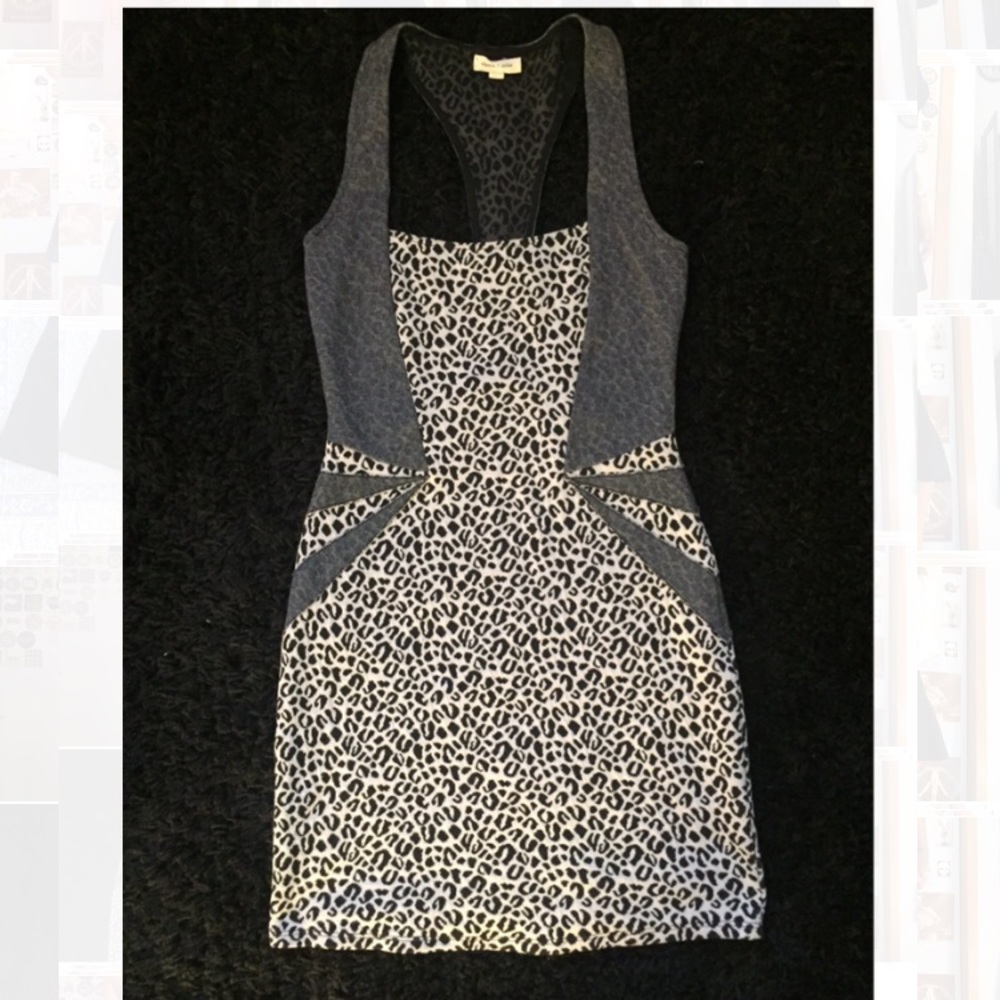 Silence & Noise White Cheetah Print Mini Dress