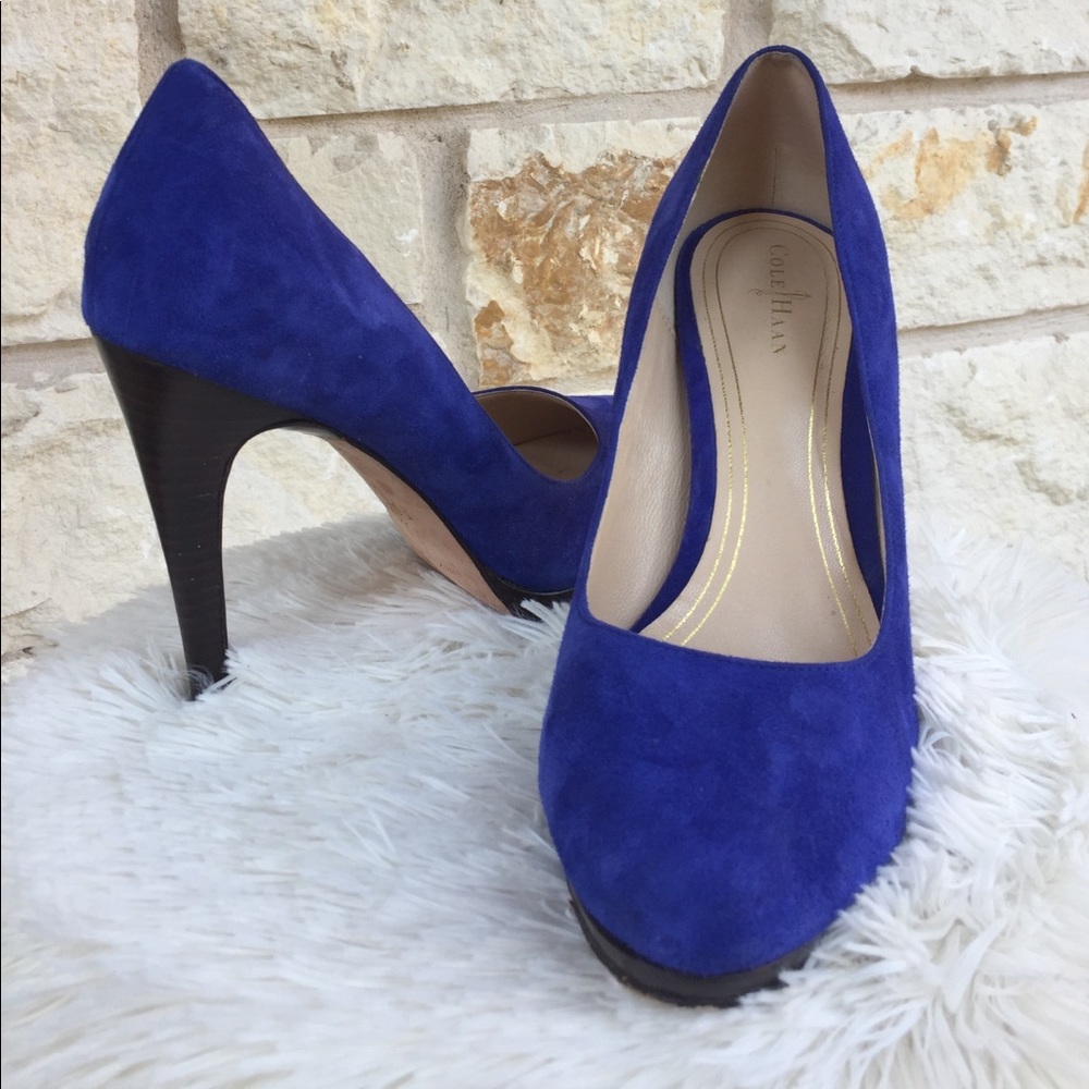 Royal Blue Suede Cole Haan Pump