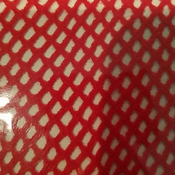 RED FISHNET VALENTINES TIGHTS NEW - Picture 4 of 4