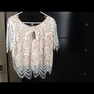 BNWT Express All Over Lace Tee