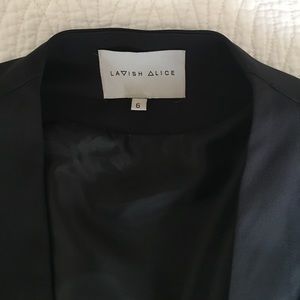 Black Collarless Cape Blazer