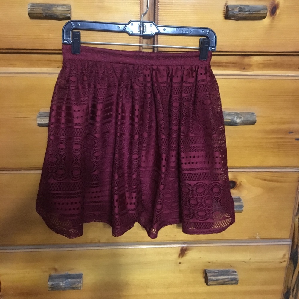 Maroon circle skirt