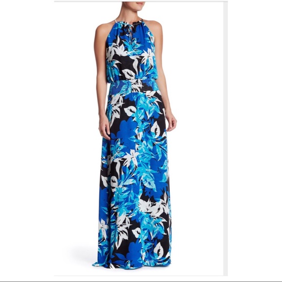 Parker Dresses & Skirts - Parker Amos blue white, black Gardenia Maxi dress