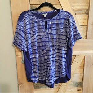 Women's blue striped top
