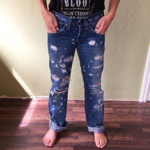 Replay ripped boyfriend Jeans