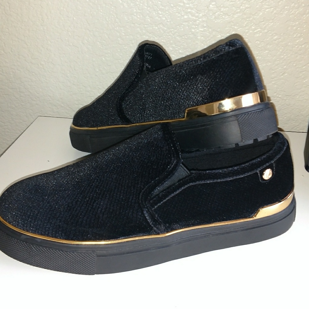 River Island Velvet Slip-ons