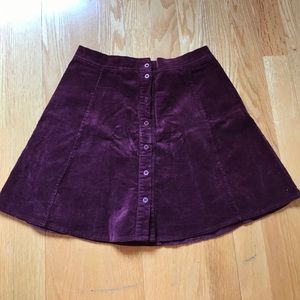 Maroon Brandy corduroy skirt
