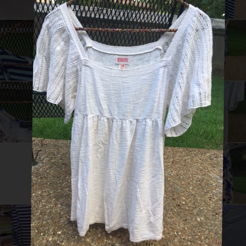 White flowy dress shirt