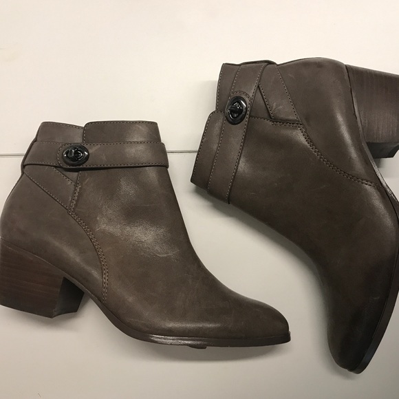 Coach Shoes - Coach Patricia Olive Booties. New size 7!