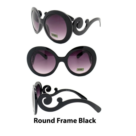 "Nikita" Designer Fashion Round Baroque Sunnies - Picture 4 of 5