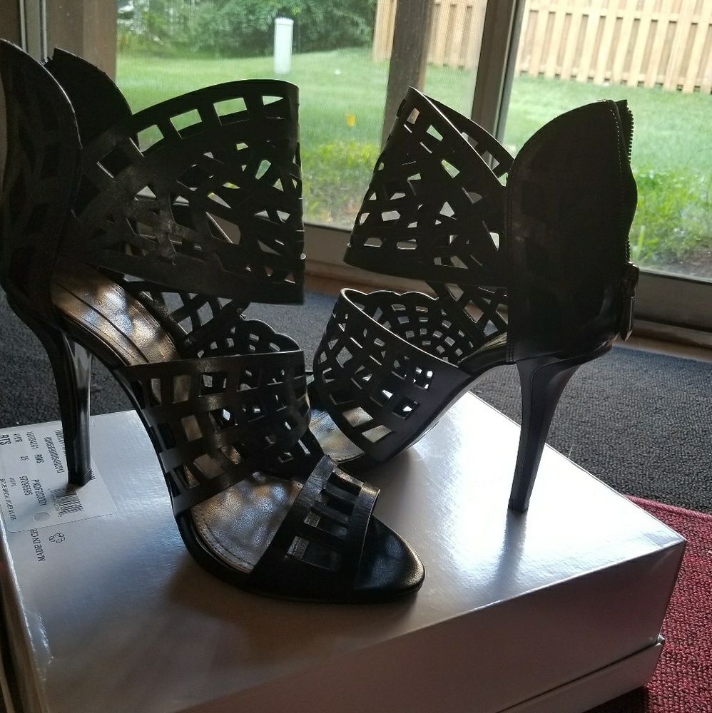 BCBG Max Azria Laser Cut heel.