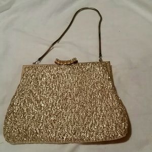 Gold evening purse