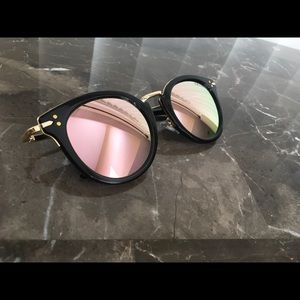 Celine Round Vintage Sunglasses Pink Frame