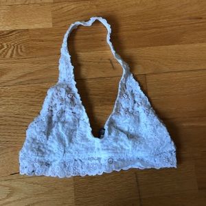White halter bralette