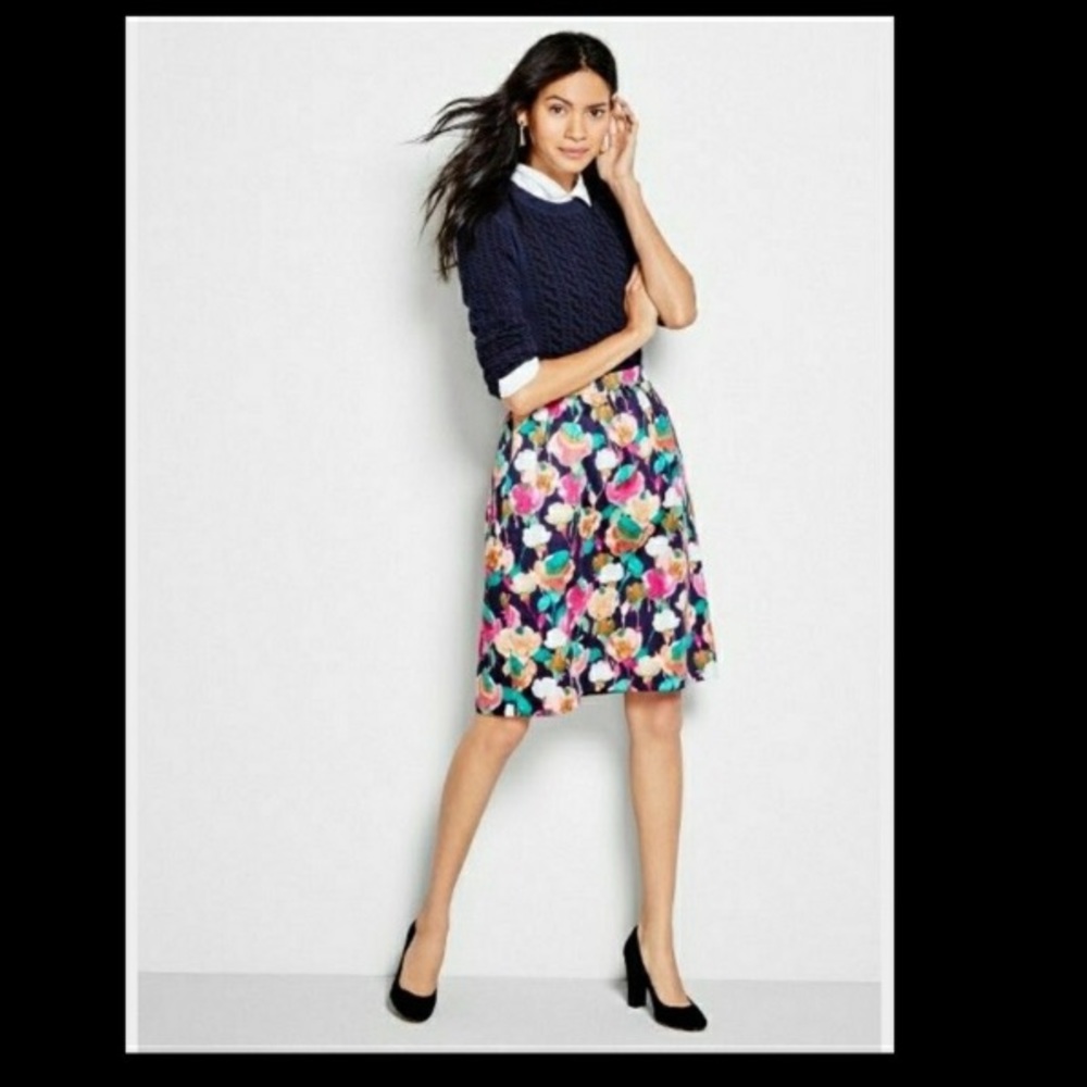 J.Crew Factory A line Floral Skirt
