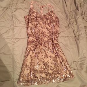 Pink sequin dress