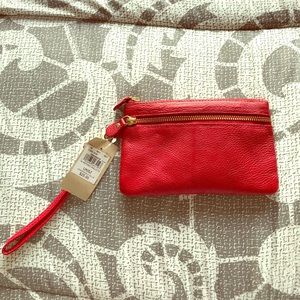Genuine leather Wilsons leather wristlet wallet