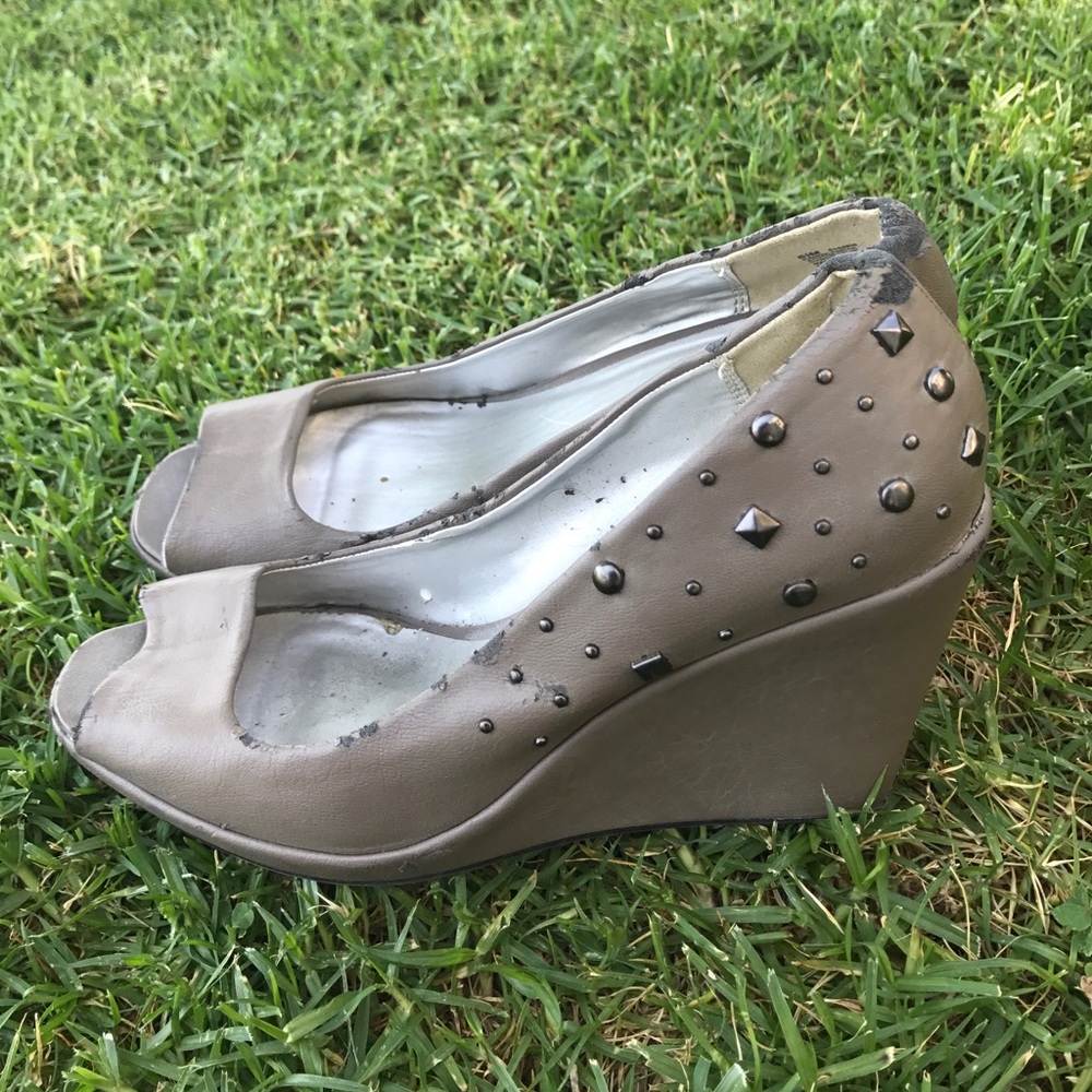 Studded • Wedges • Size 9