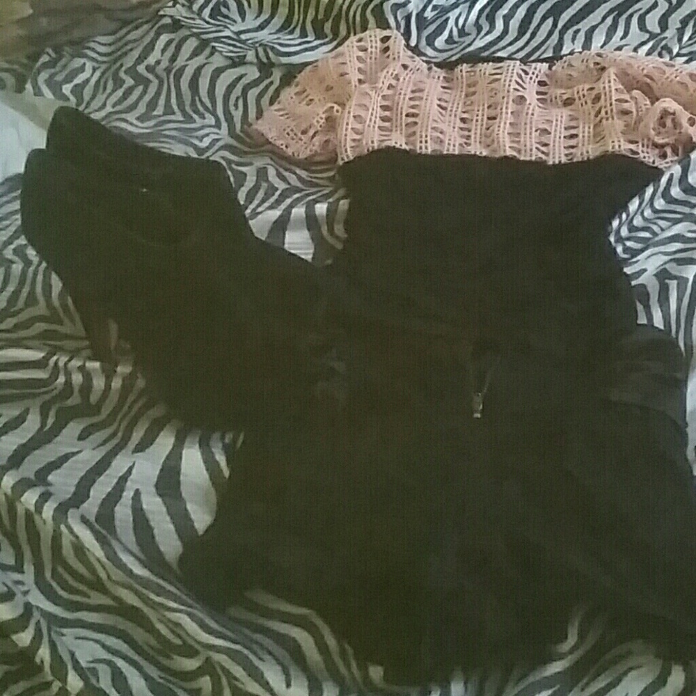 Black and pink shirt with pants