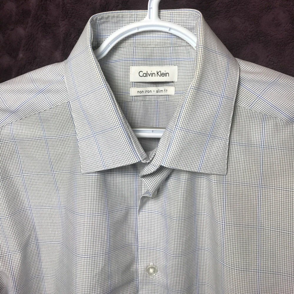 Calvin Klein Non Iron Slim Fit Button Down Shirt