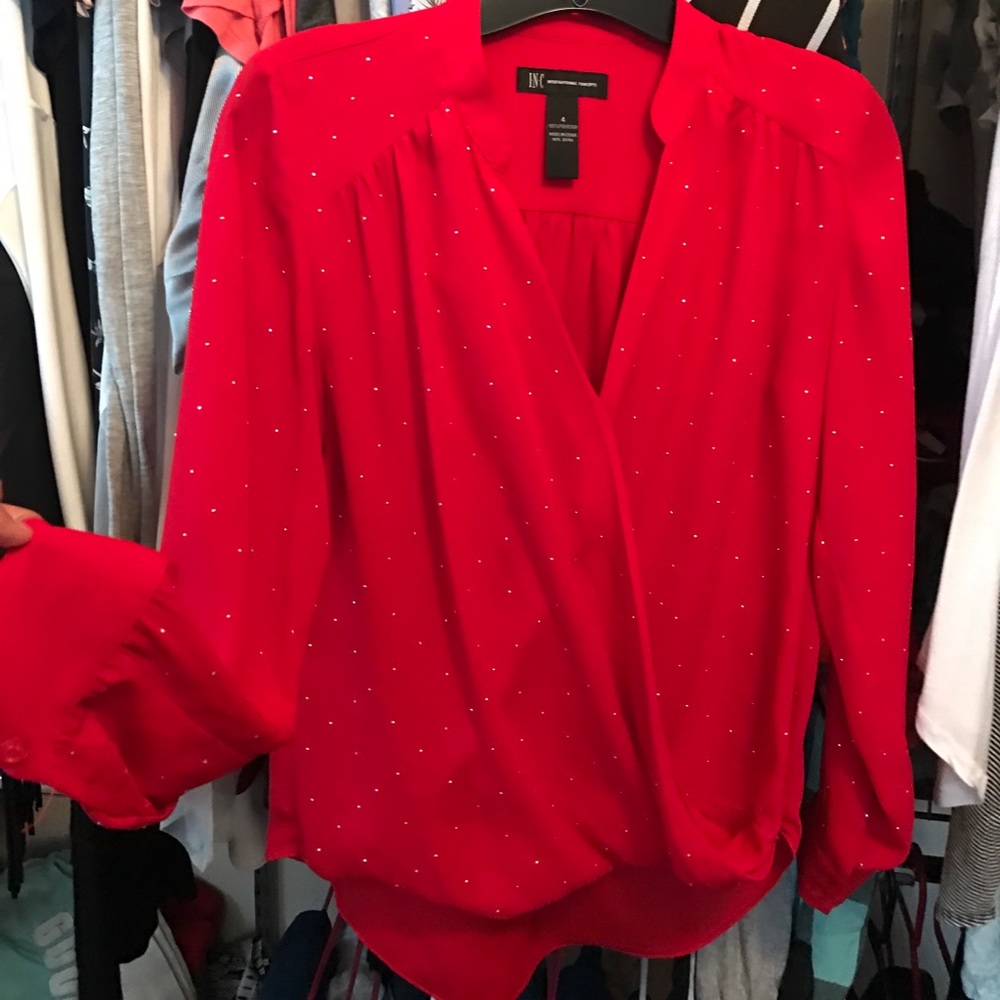 Red blouse