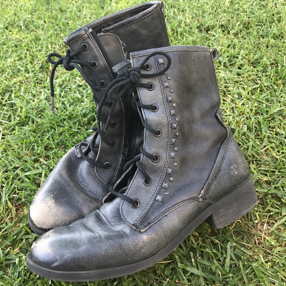 Studded • Distressed • Combat Boots