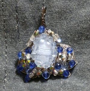 #0018 Artisan Handcrafted Blue Lace Agate Pendant