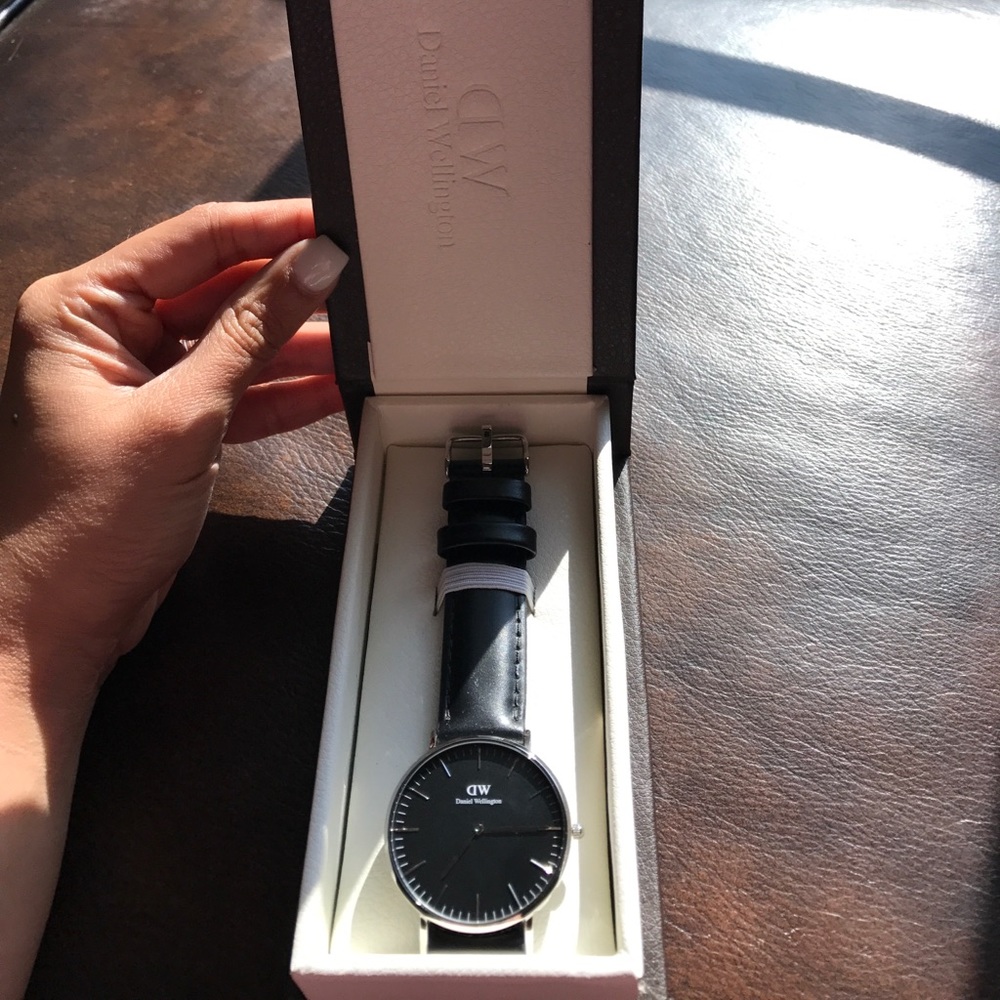 Daniel Wellington Black leather Watch