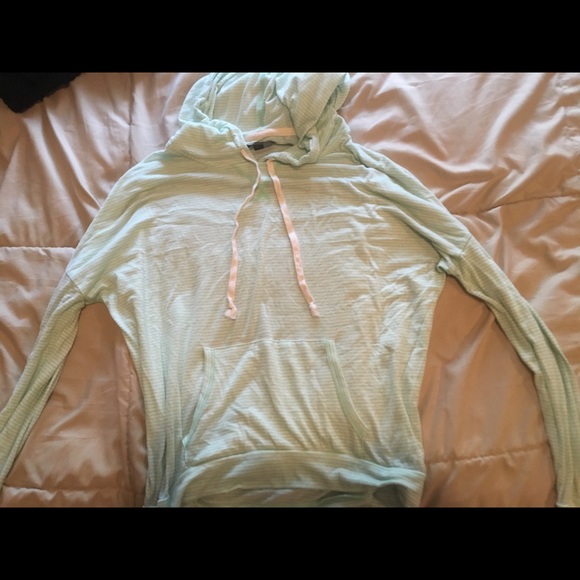 A light blue striped hoodie - Picture 1 of 2