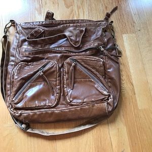 Faux leather crossbody bag