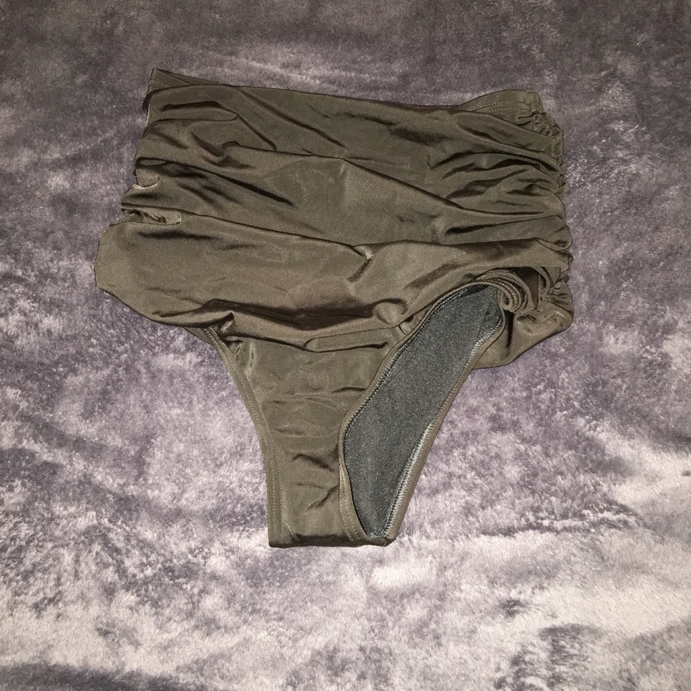 Black high waist swim bottom